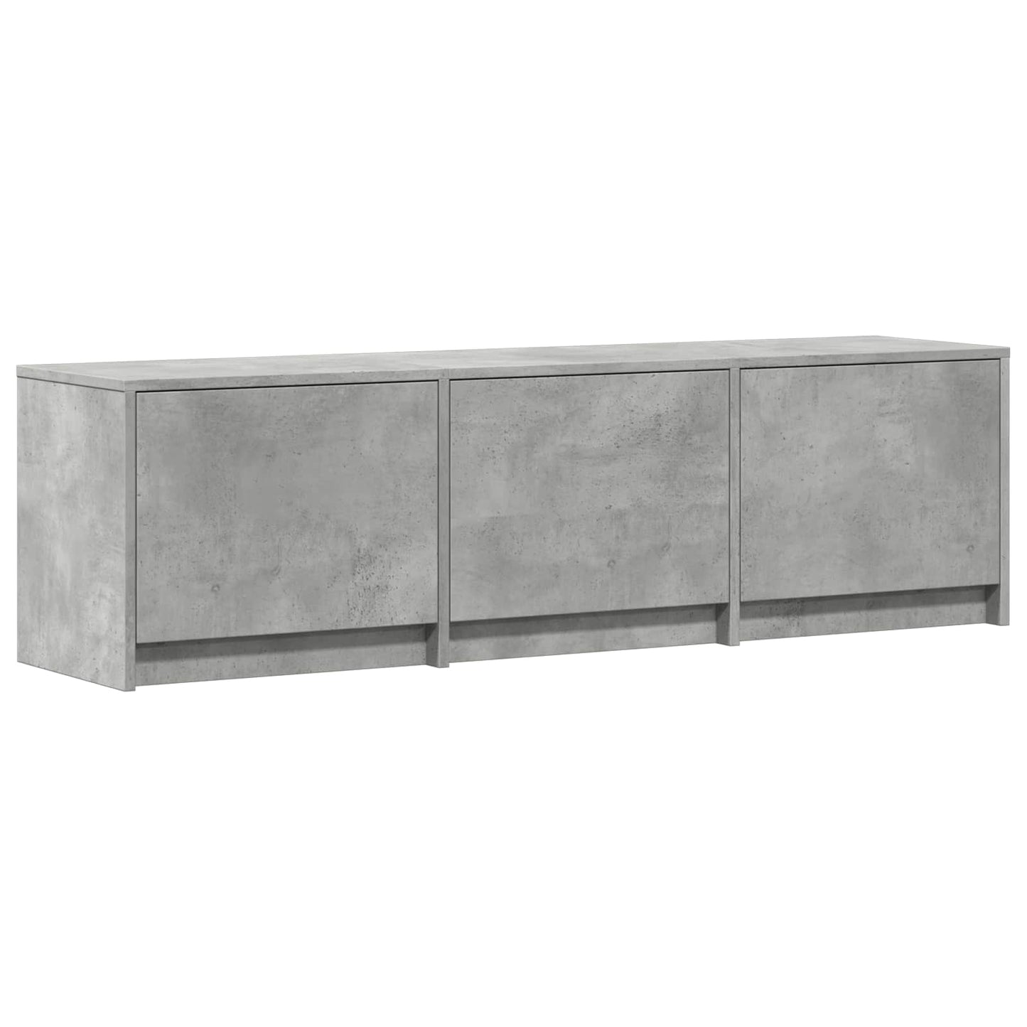TV Cabinet with LED 140x34x40 cm Betongrau Holzwerkstoff