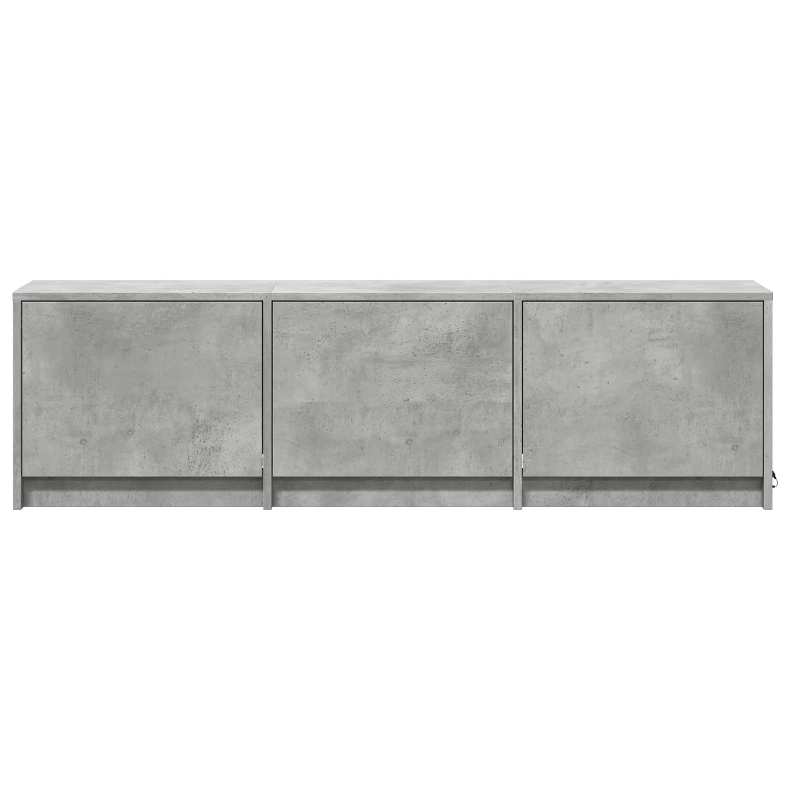 TV Cabinet with LED 140x34x40 cm Betongrau Holzwerkstoff