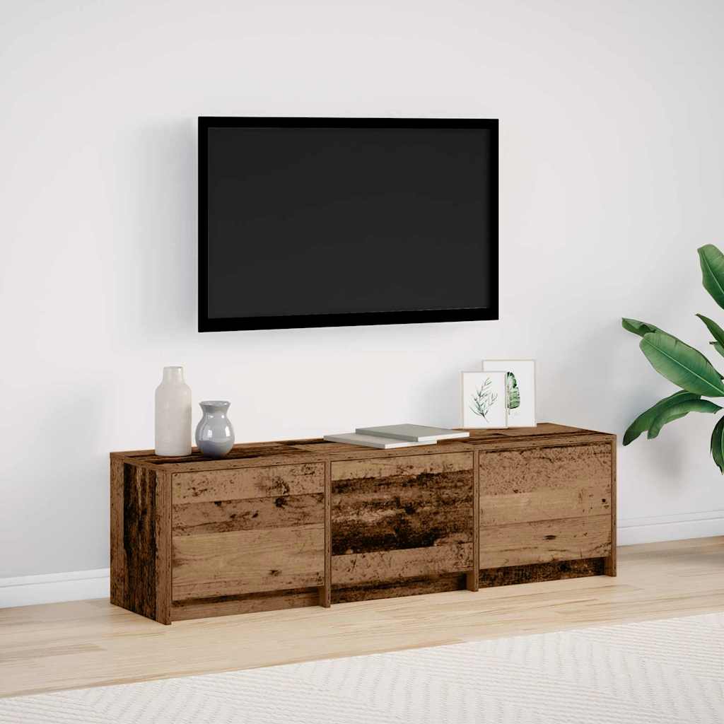 TV Cabinet with LED Altholz 140 x 34 x 40 cm Holzwerkstoff