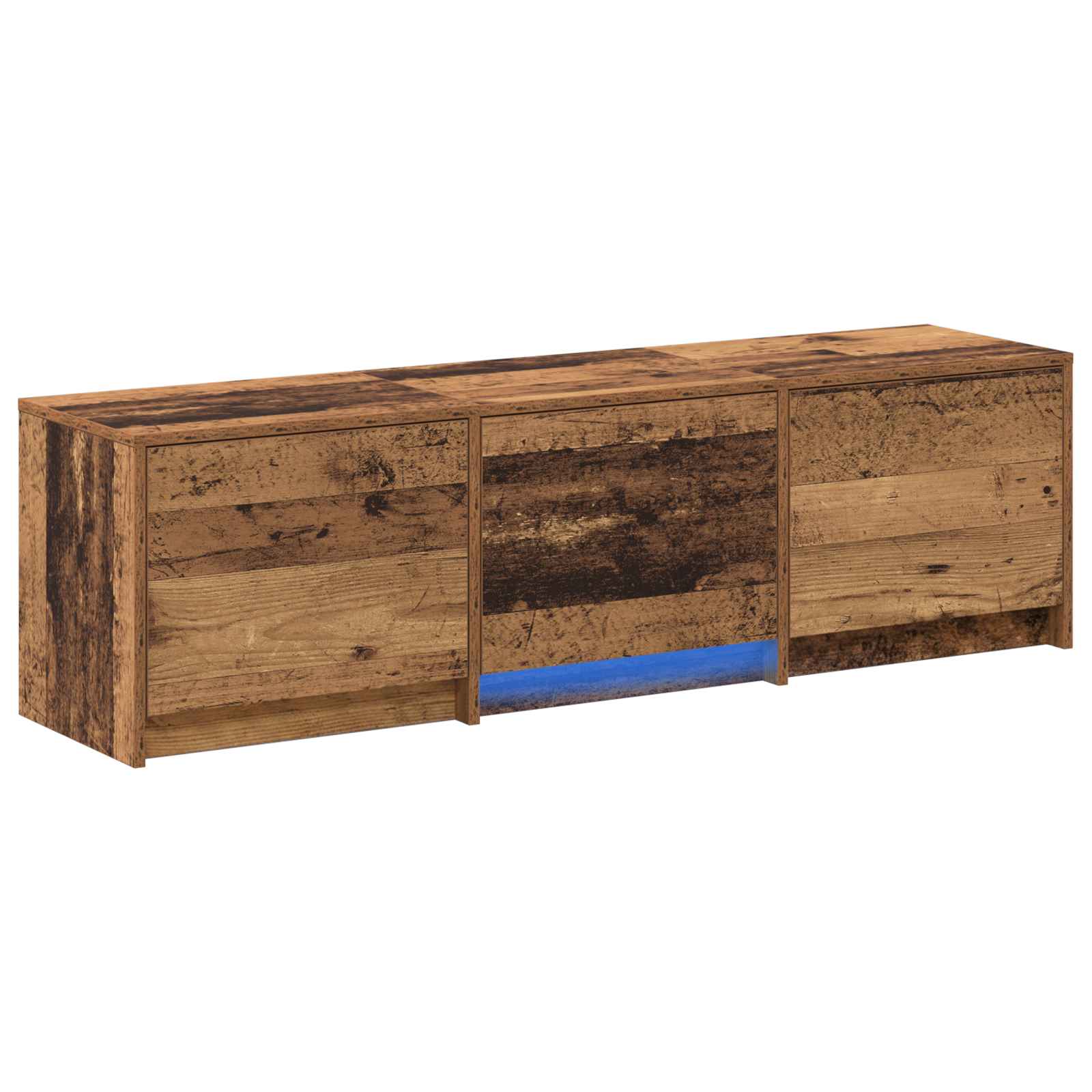 TV Cabinet with LED Altholz 140 x 34 x 40 cm Holzwerkstoff