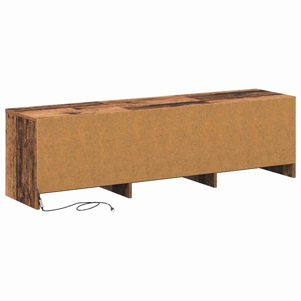 TV Cabinet with LED Altholz 140 x 34 x 40 cm Holzwerkstoff