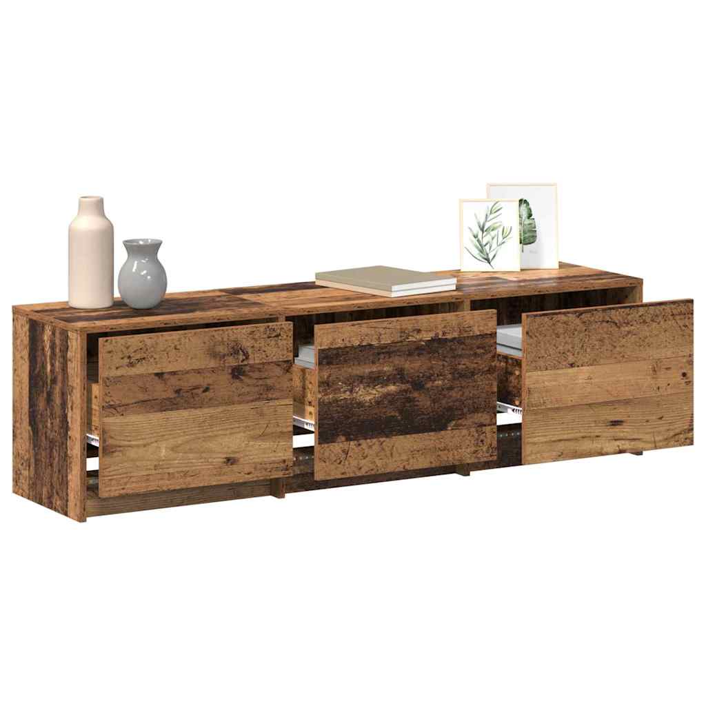TV Cabinet with LED Altholz 140 x 34 x 40 cm Holzwerkstoff