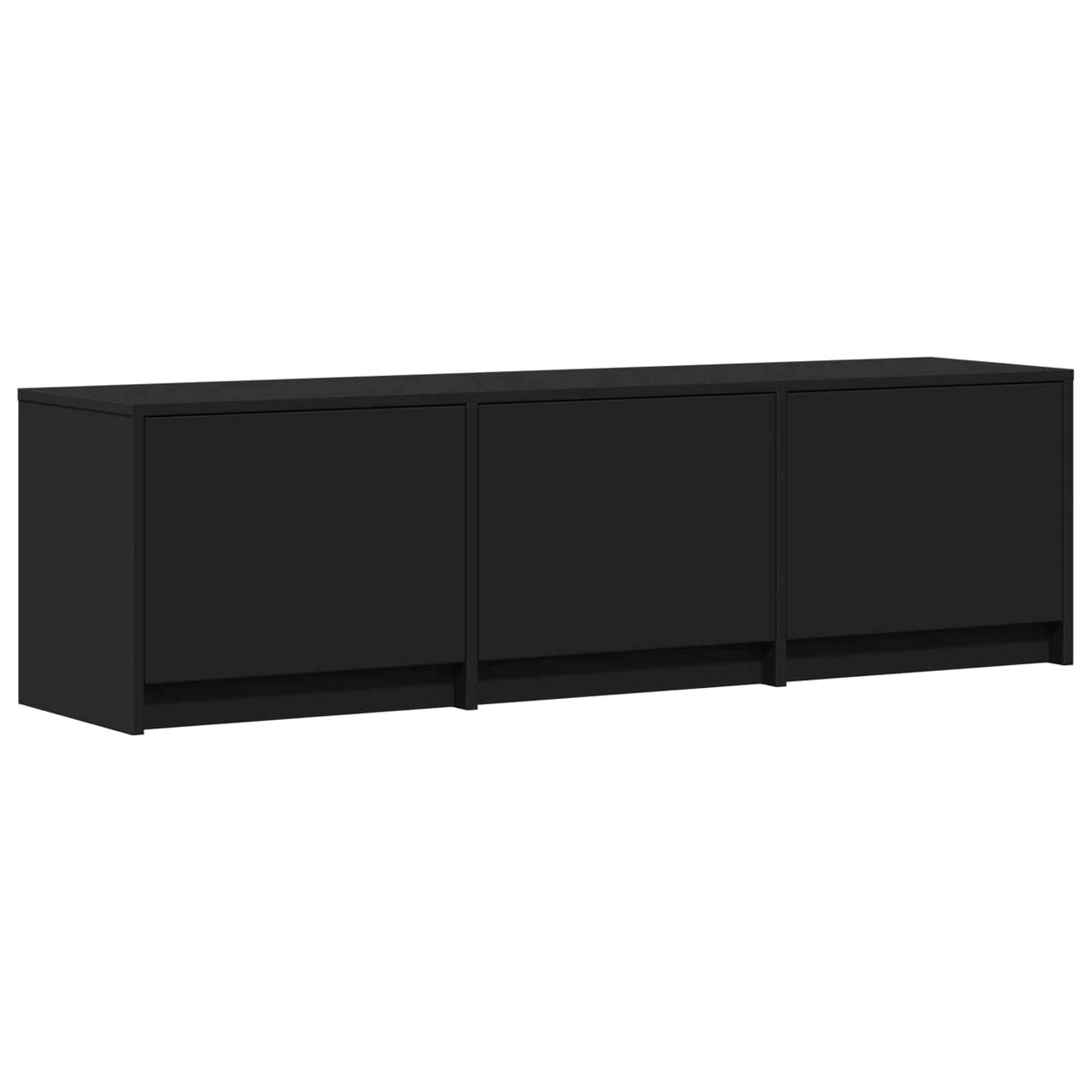 TV Cabinet with LED 140 x 34 x 40 cm Schwarz Holzwerkstoff
