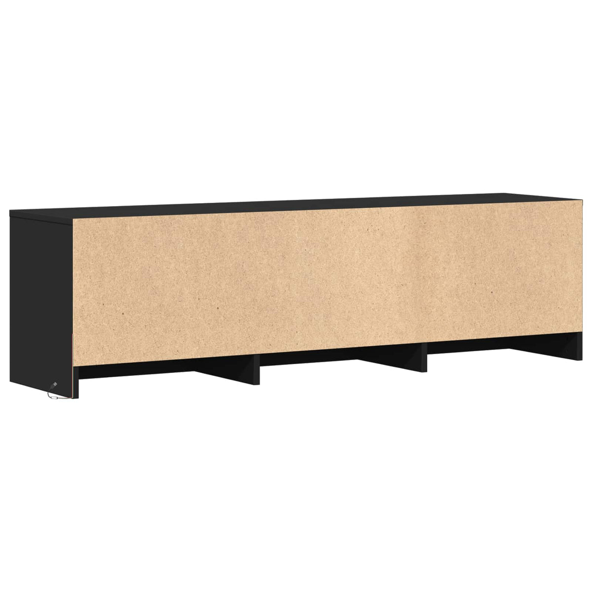TV Cabinet with LED 140 x 34 x 40 cm Schwarz Holzwerkstoff