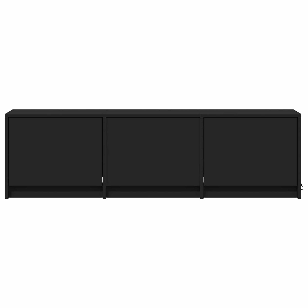 TV Cabinet with LED 140 x 34 x 40 cm Schwarz Holzwerkstoff