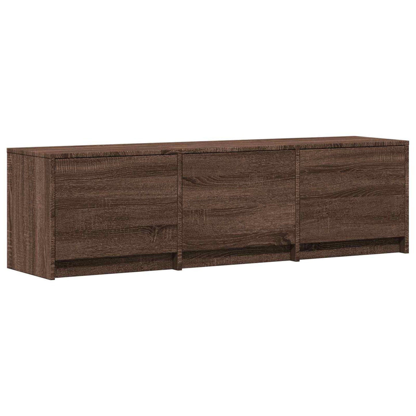 TV Cabinet with LED 140 x 34 x 40 cm Braun Eichen-Optik