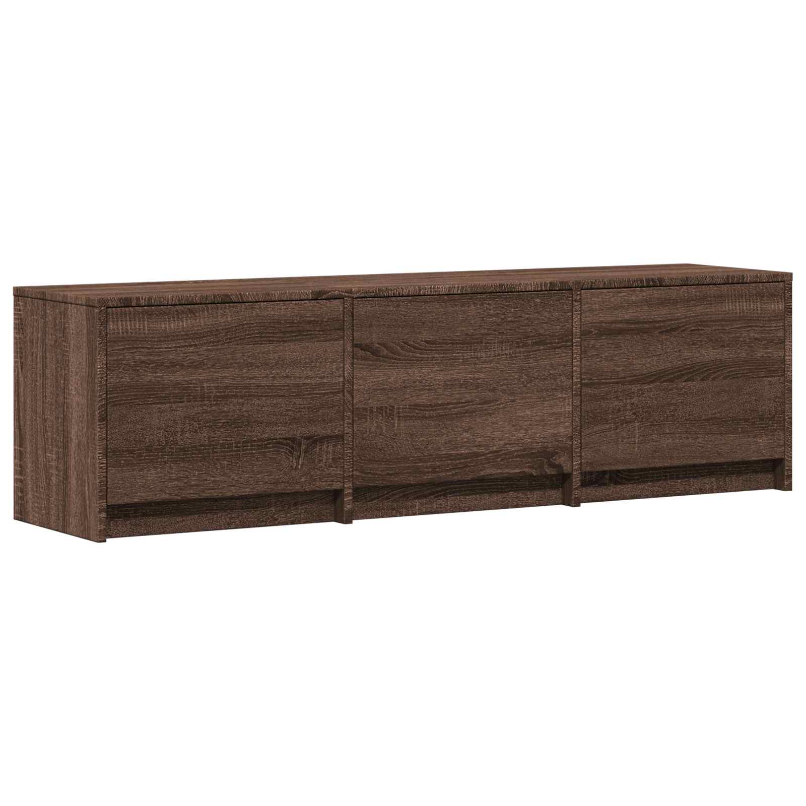 TV Cabinet with LED 140 x 34 x 40 cm Braun Eichen-Optik