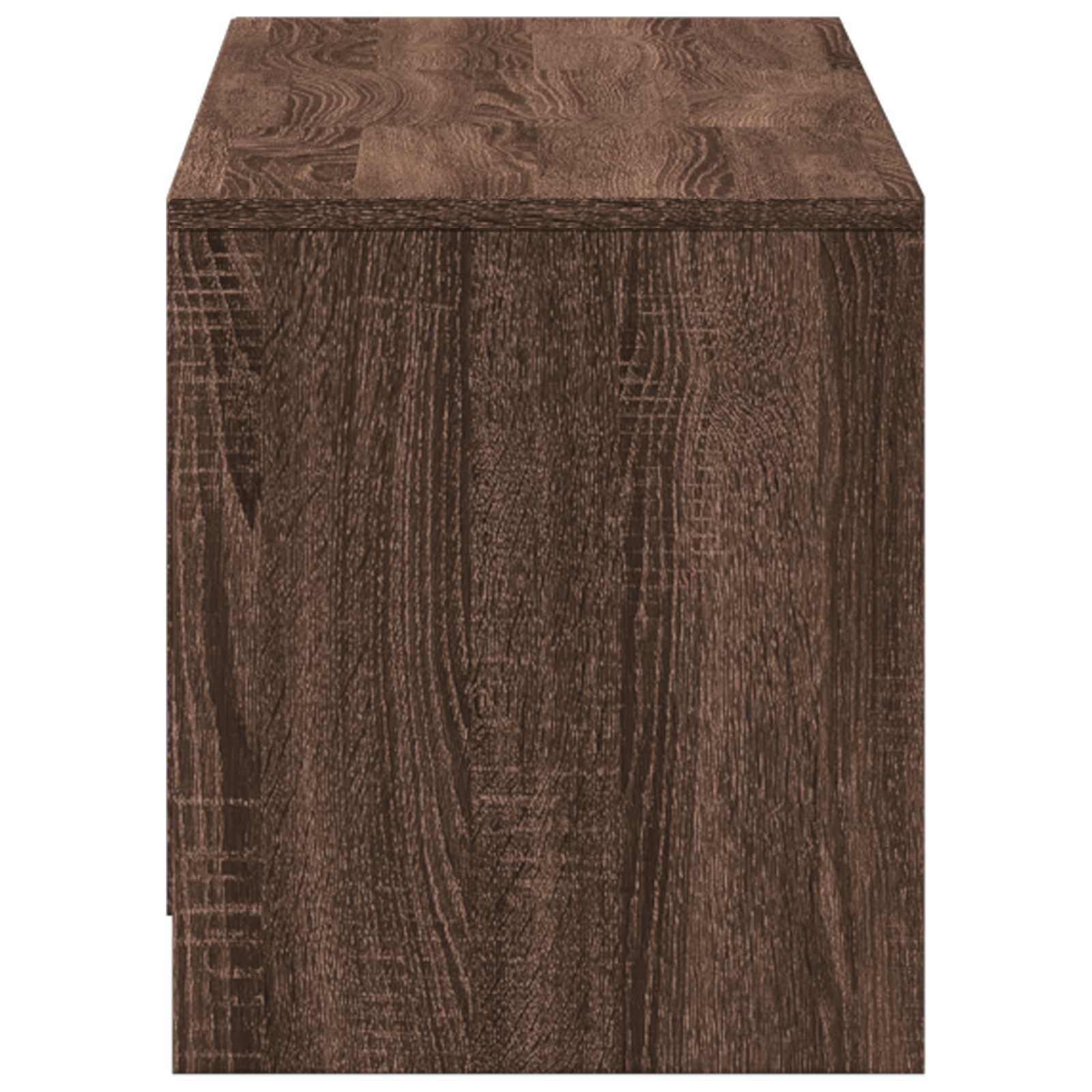 TV Cabinet with LED 140 x 34 x 40 cm Braun Eichen-Optik
