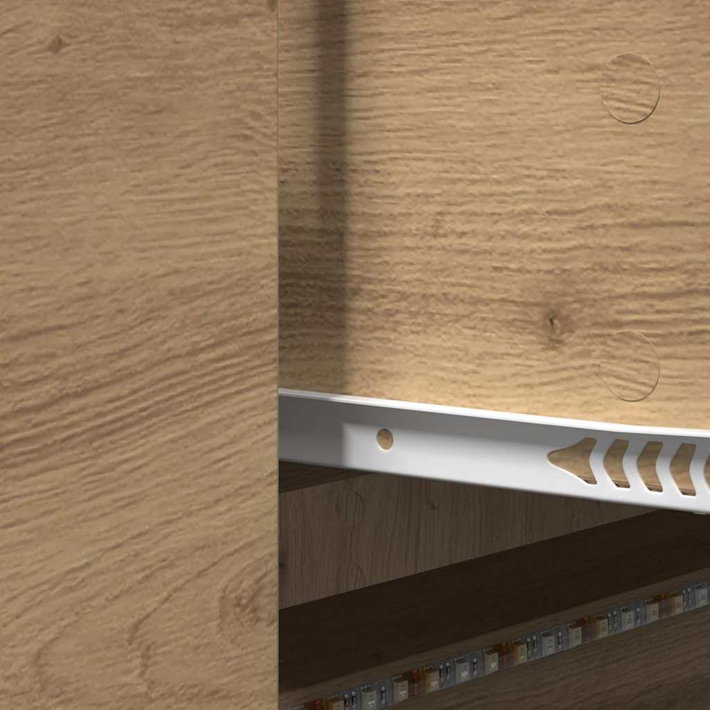 TV Cabinet with LED 140 x 34 x 40 cm Kunsthandwerk Eiche