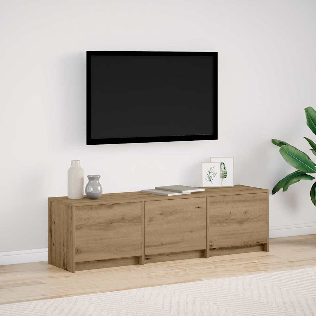 TV Cabinet with LED 140 x 34 x 40 cm Kunsthandwerk Eiche