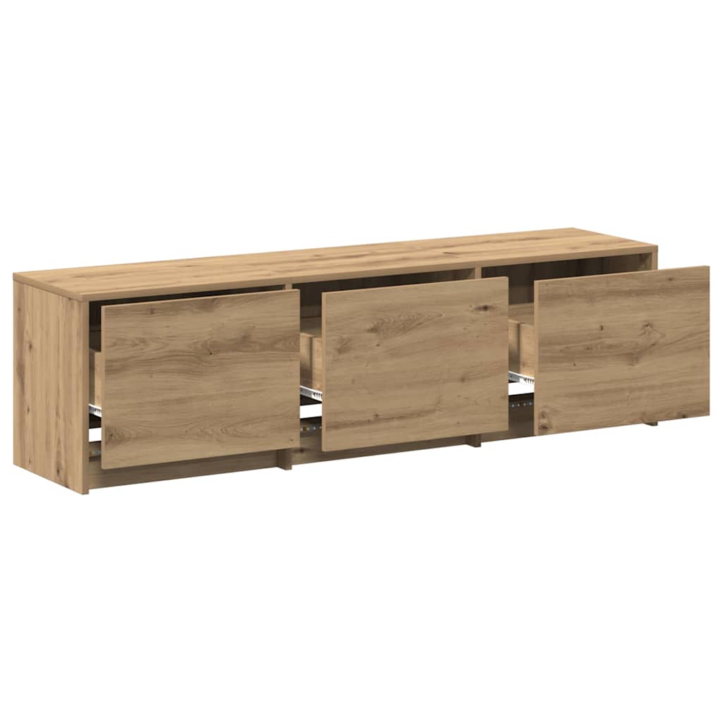 TV Cabinet with LED 140 x 34 x 40 cm Kunsthandwerk Eiche