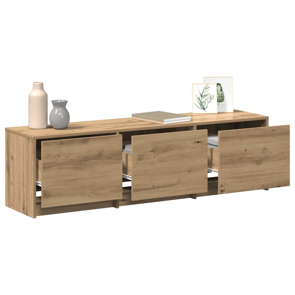TV Cabinet with LED 140 x 34 x 40 cm Kunsthandwerk Eiche