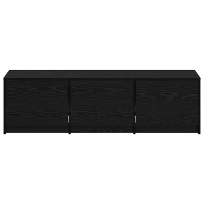 TV Cabinet with LED 140 x 34 x 40 cm Schwarz Eichen-Optik