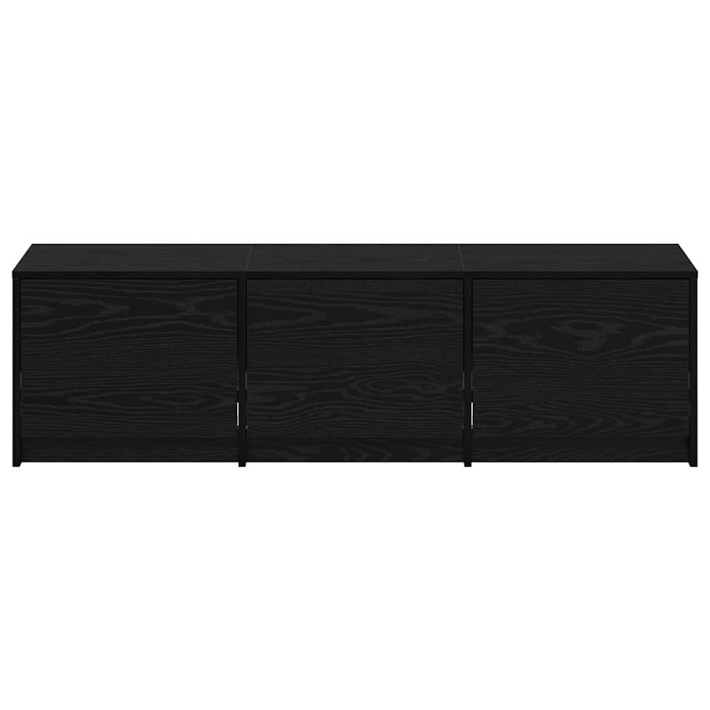 TV Cabinet with LED Schwarze Eiche 140 x 34 x 40 cm
