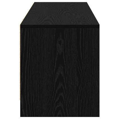 TV Cabinet with LED 140 x 34 x 40 cm Schwarz Eichen-Optik