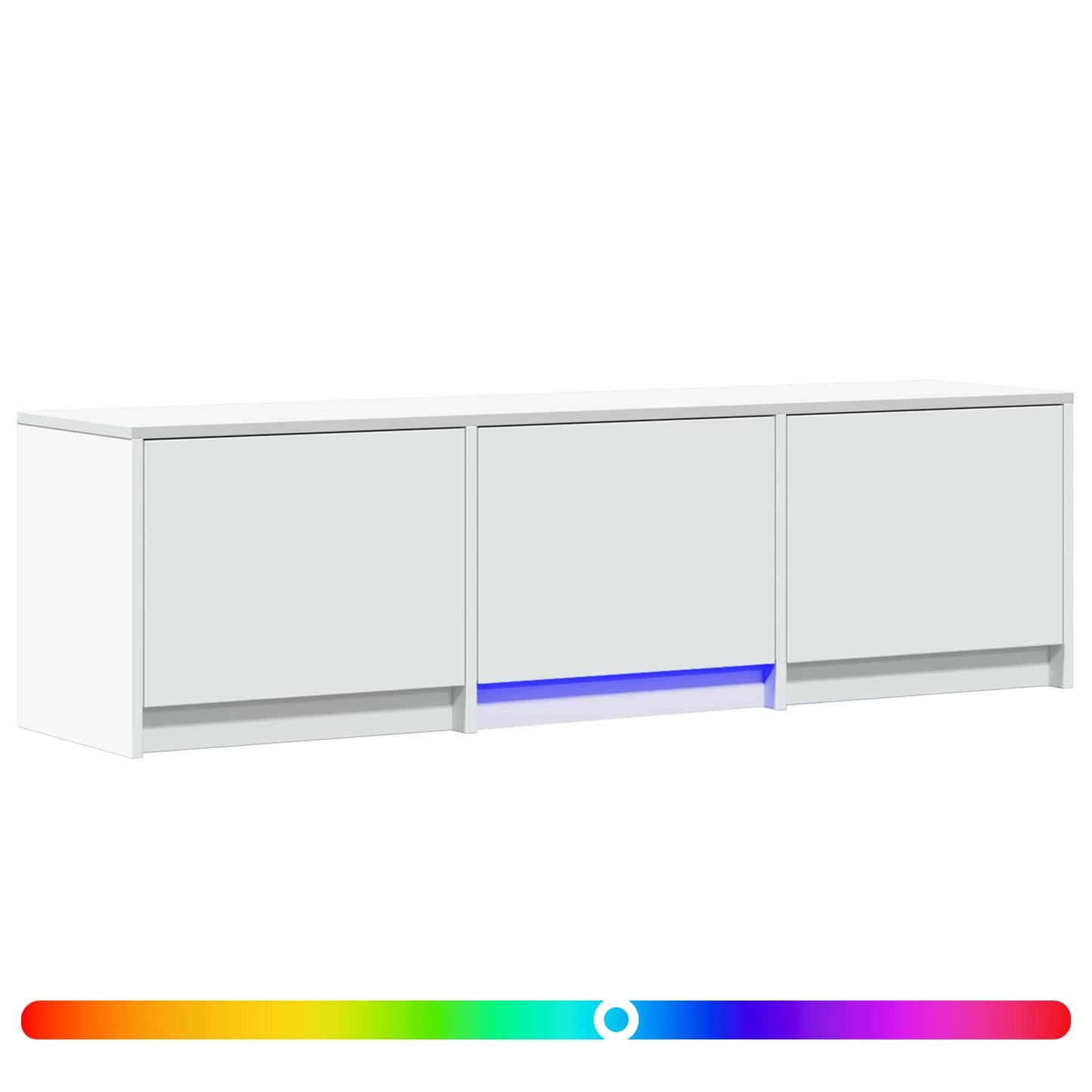 TV Cabinet with LED Weiß 140 x 34 x 40 cm Holzwerkstoff