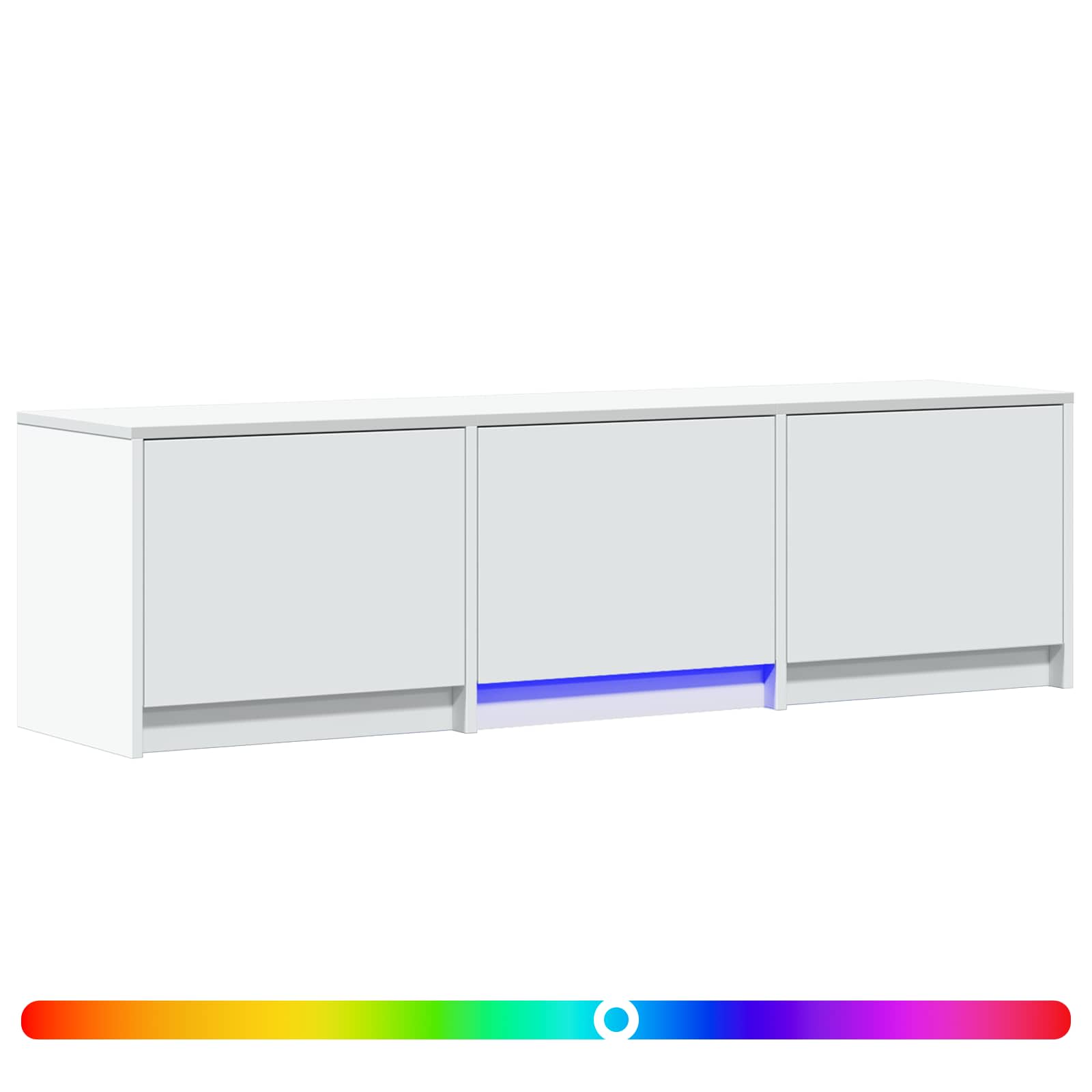 TV Cabinet with LED Weiß 140 x 34 x 40 cm Holzwerkstoff