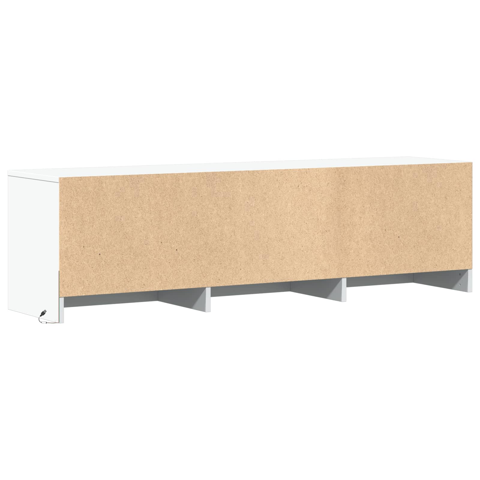 TV Cabinet with LED Weiß 140 x 34 x 40 cm Holzwerkstoff