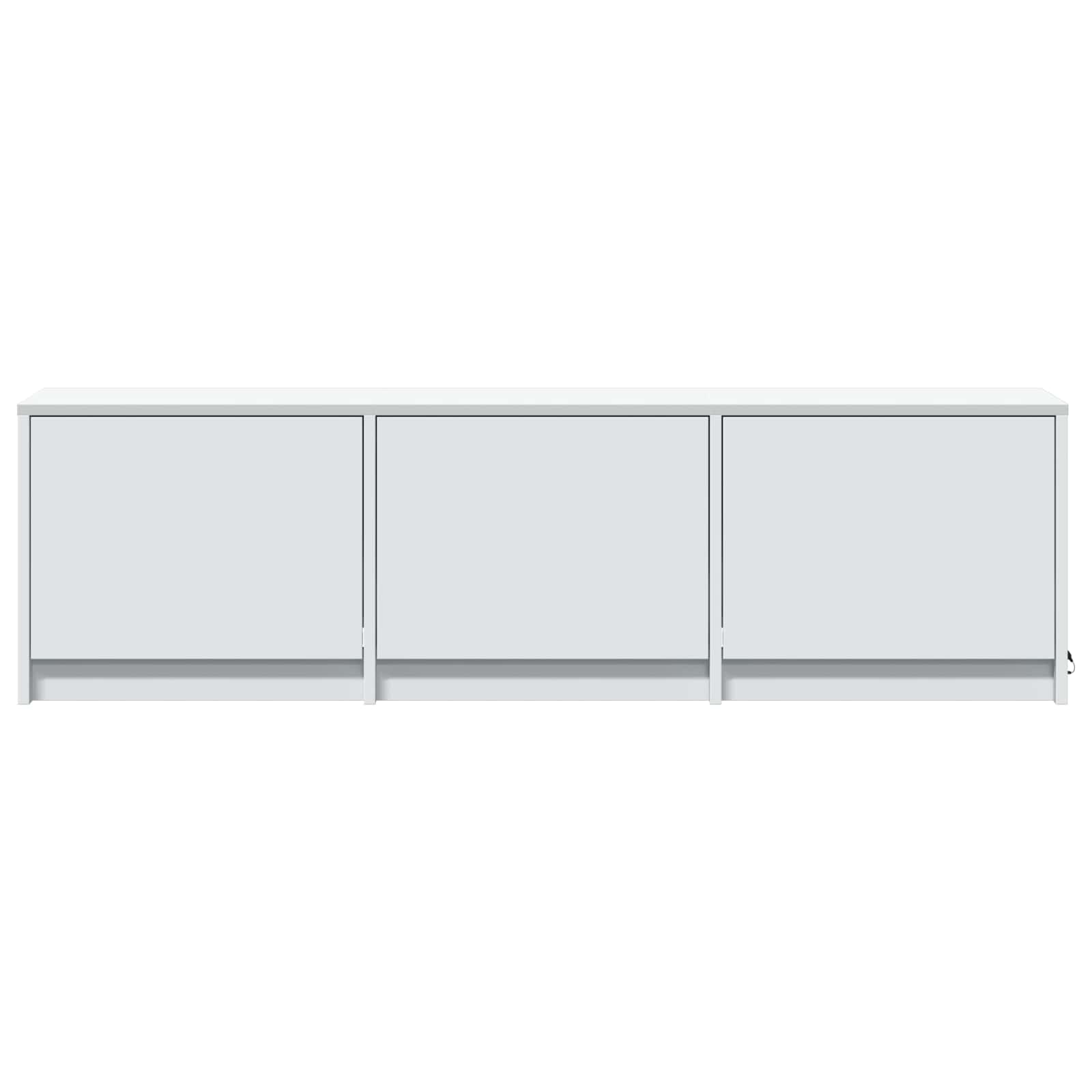 TV Cabinet with LED Weiß 140 x 34 x 40 cm Holzwerkstoff