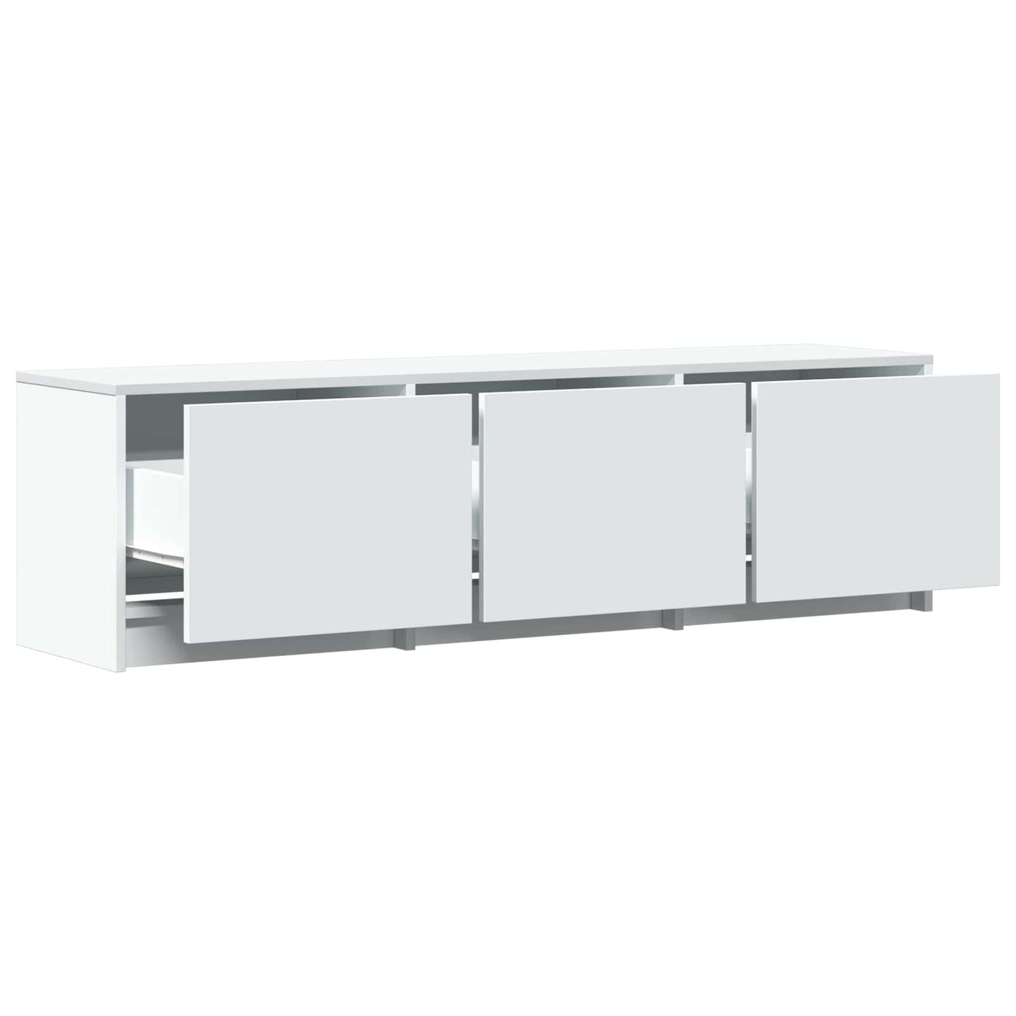 TV Cabinet with LED Weiß 140 x 34 x 40 cm Holzwerkstoff