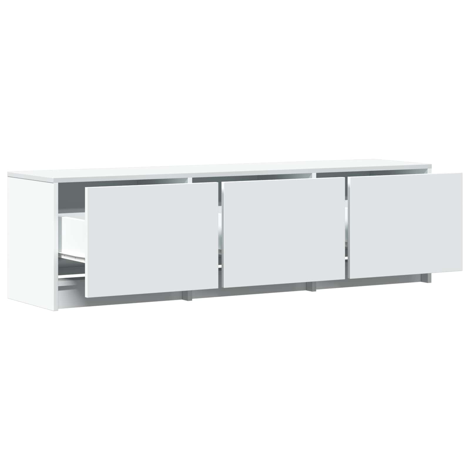 TV Cabinet with LED Weiß 140 x 34 x 40 cm Holzwerkstoff