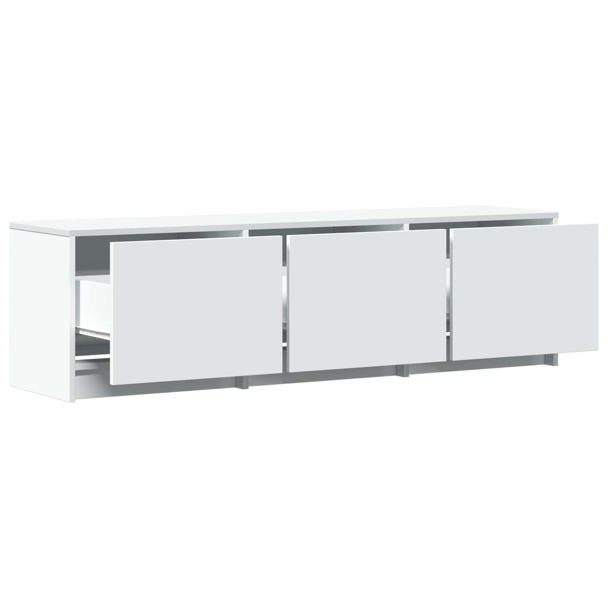 TV Cabinet with LED 140 x 34 x 40 cm Weiß Holzwerkstoff