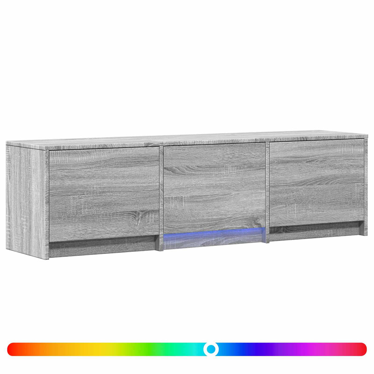 TV Cabinet with LED 140x34x40 cm Sonoma-Grau Holzwerkstoff