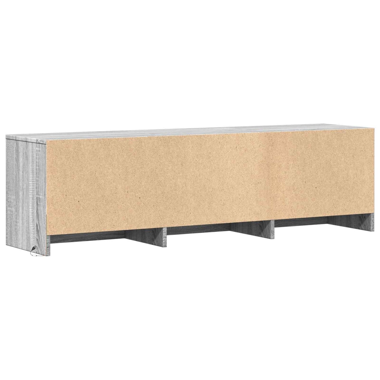 TV Cabinet with LED 140x34x40 cm Graues Sonoma Holzwerkstoff