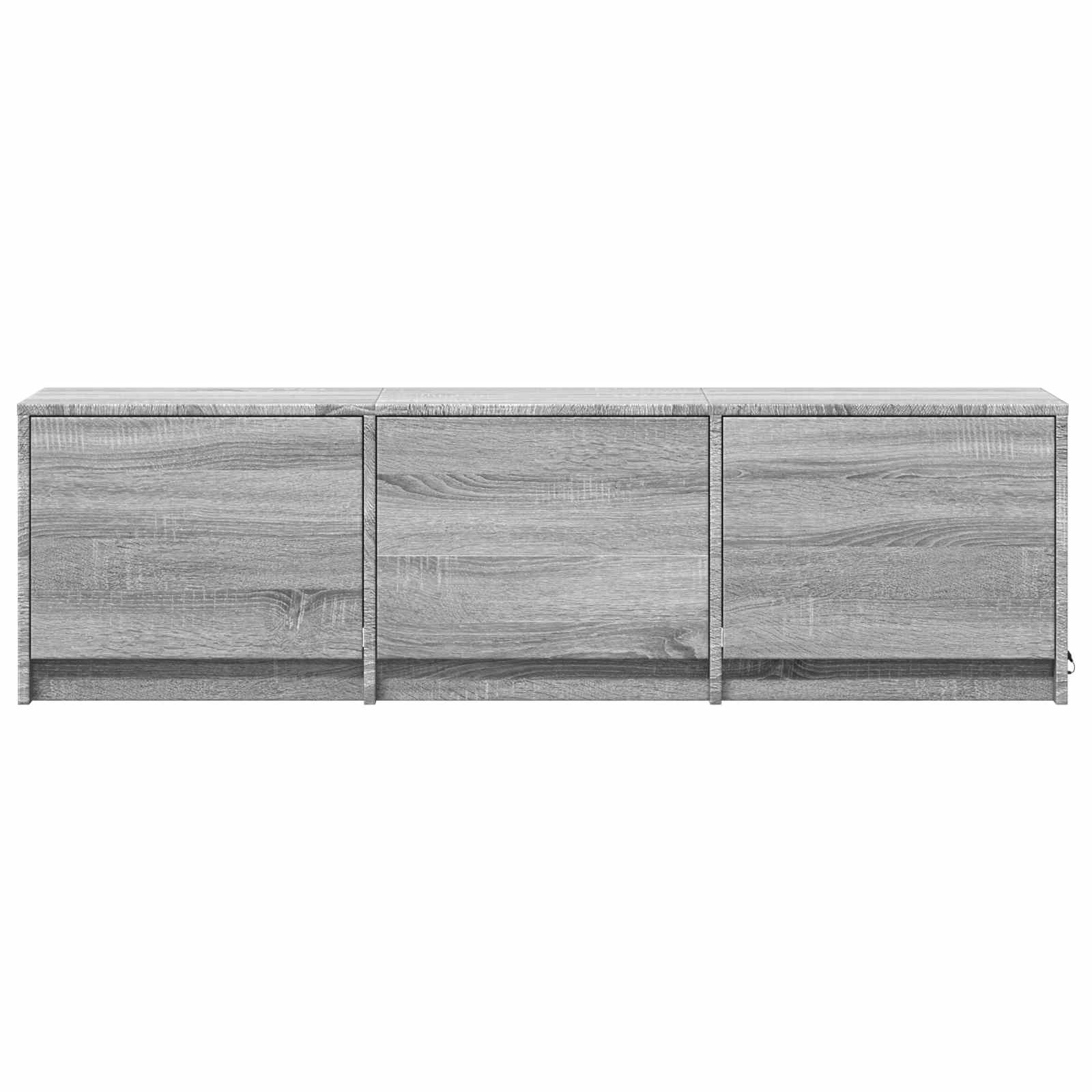 TV Cabinet with LED 140x34x40 cm Graues Sonoma Holzwerkstoff