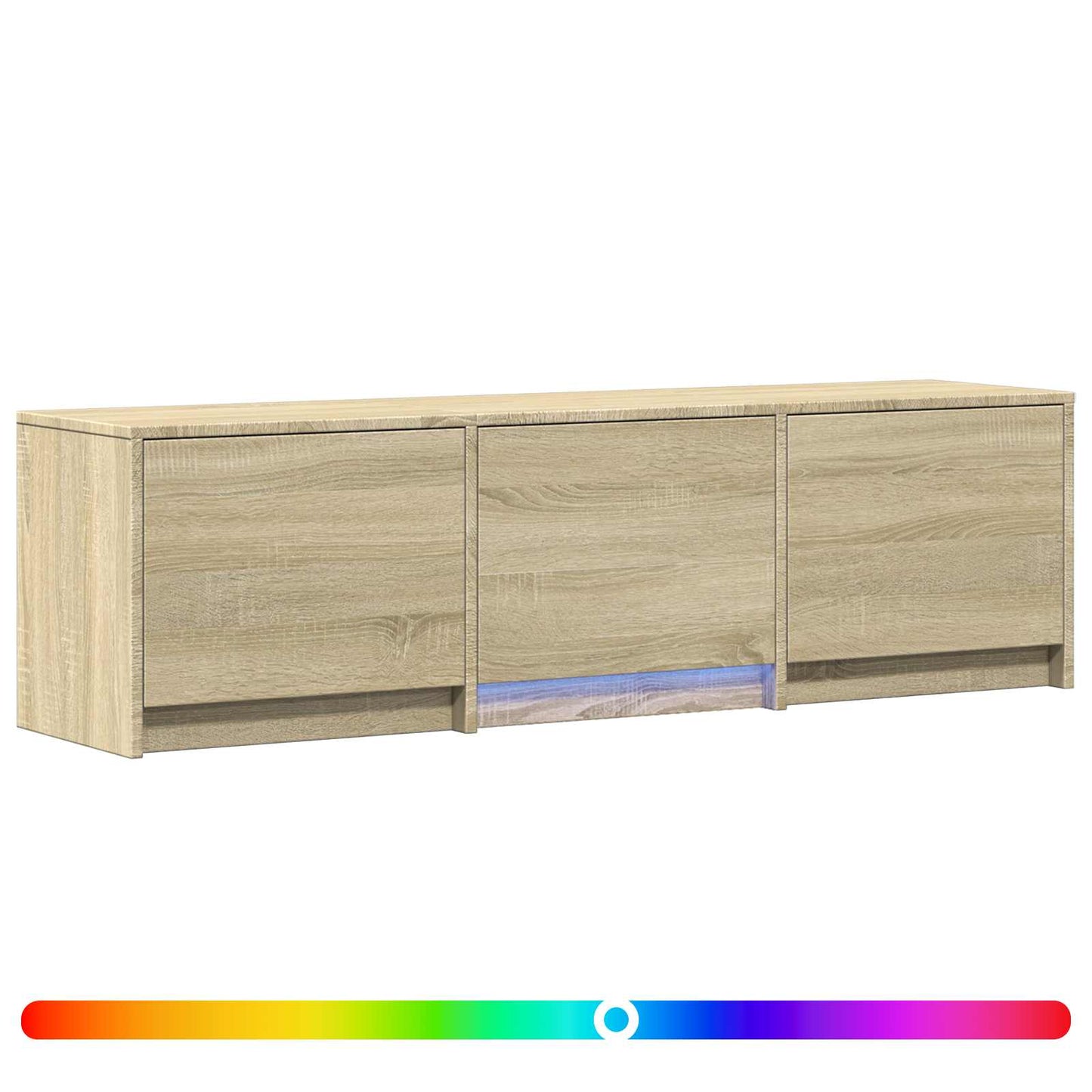 TV Cabinet with LED 140 x 34 x 40 cm Sonoma-Eiche Holzwerkstoff