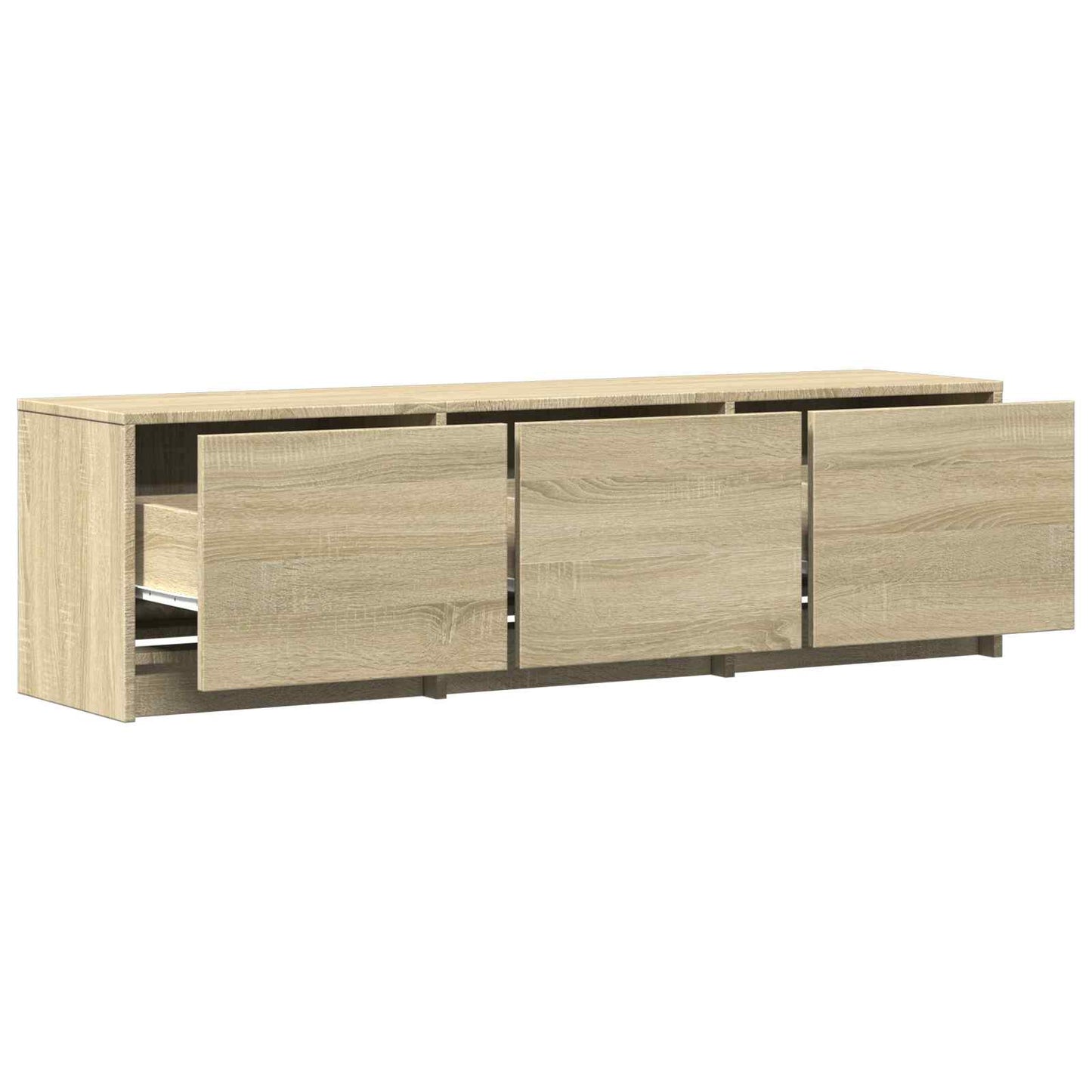 TV Cabinet with LED 140 x 34 x 40 cm Sonoma-Eiche Holzwerkstoff