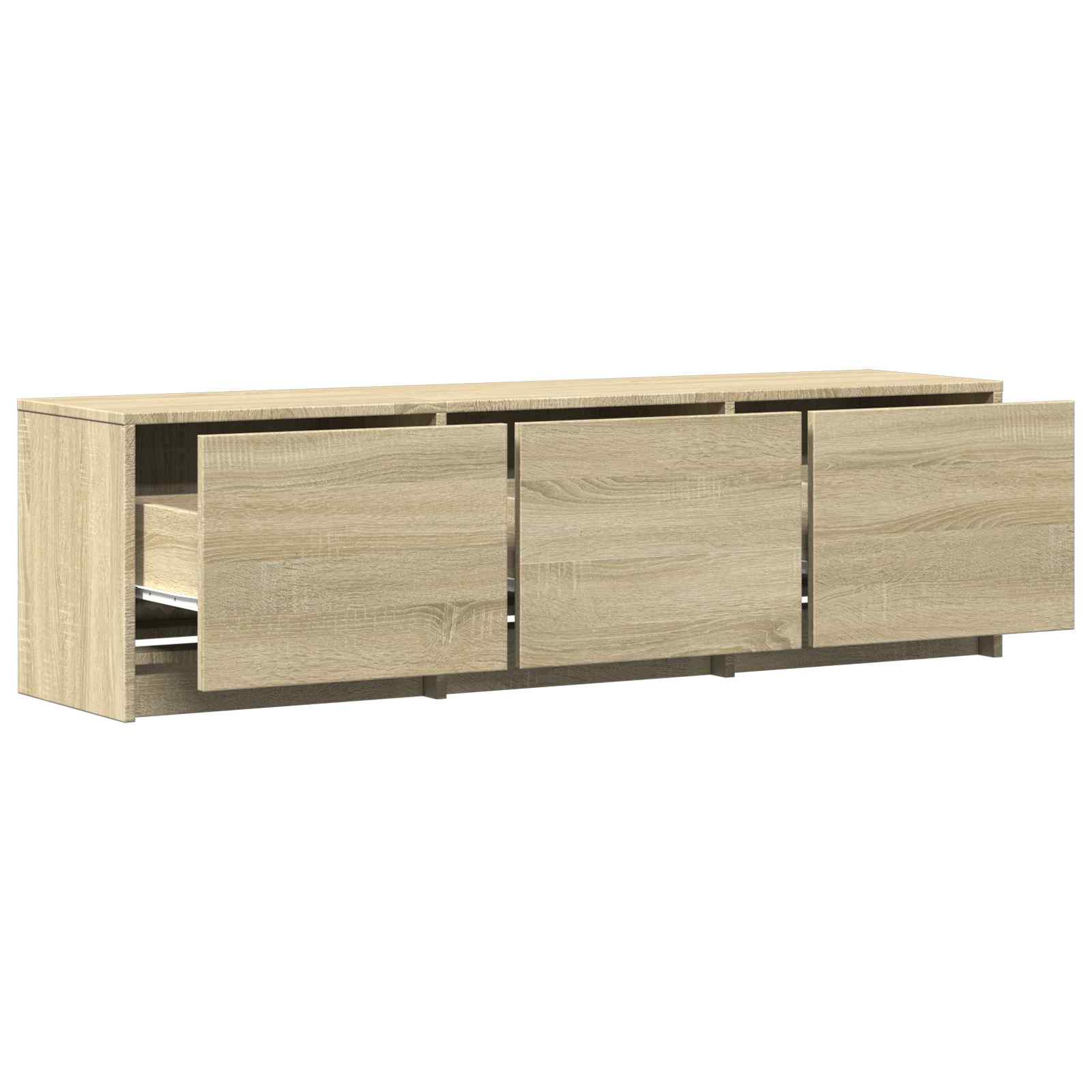 TV Cabinet with LED 140 x 34 x 40 cm Sonoma-Eiche Holzwerkstoff