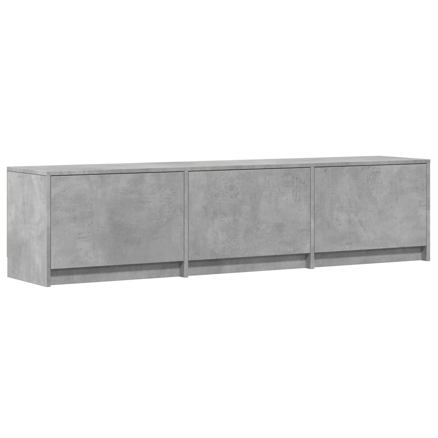 TV Cabinet with LED 165x34x40 cm Betongrau Holzwerkstoff