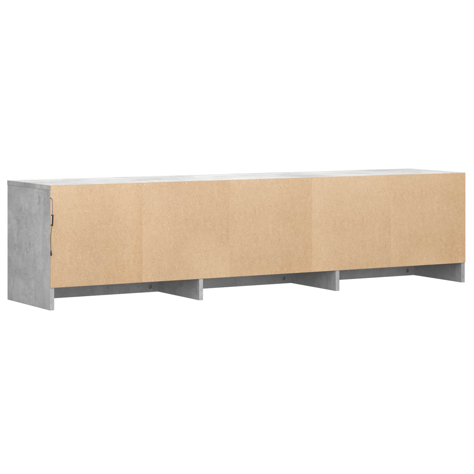 TV Cabinet with LED 165x34x40 cm Betongrau Holzwerkstoff