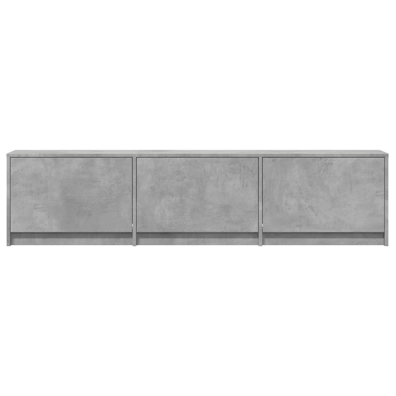 TV Cabinet with LED 165x34x40 cm Betongrau Holzwerkstoff