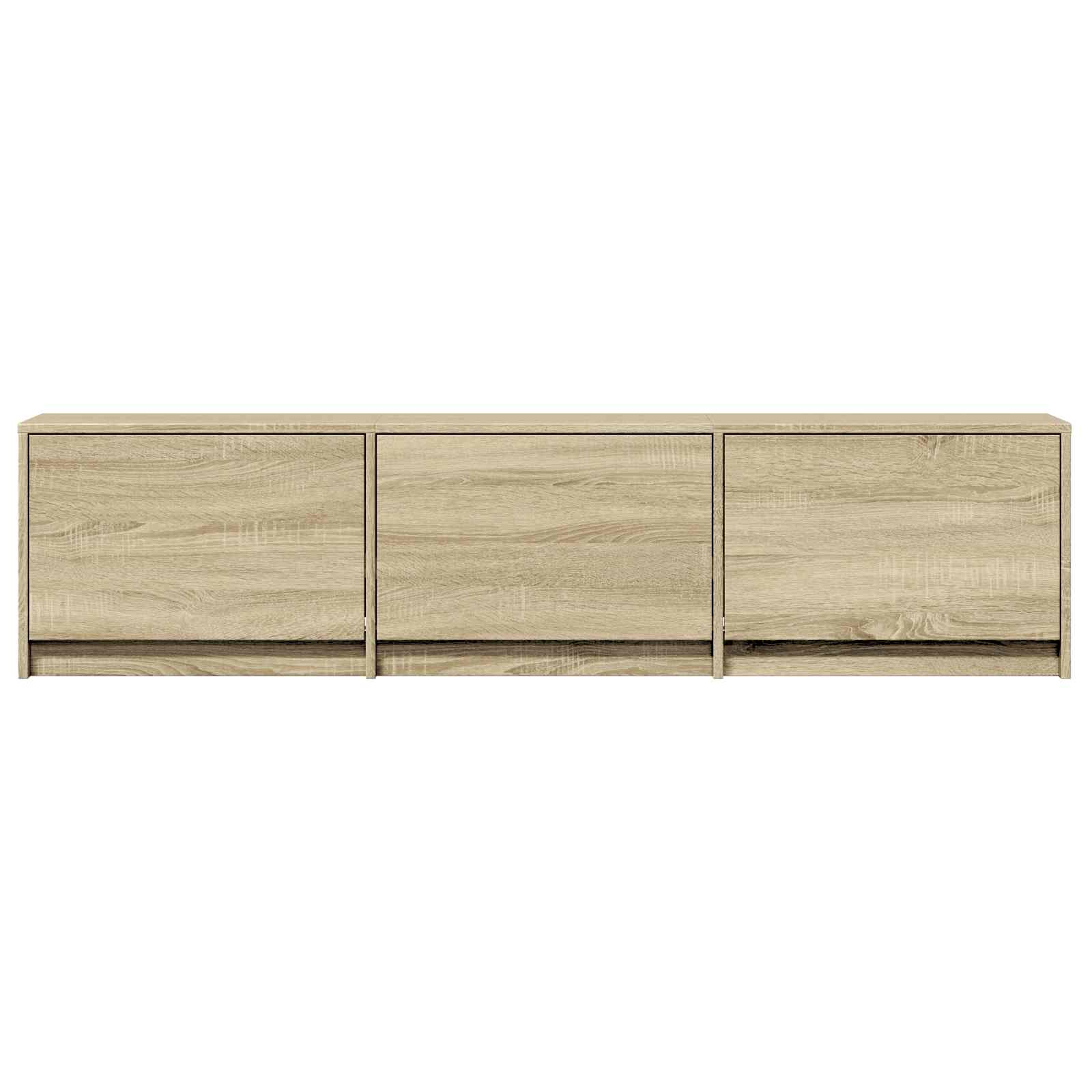 TV Cabinet with LED 165 x 34 x 40 cm Sonoma-Eiche Holzwerkstoff