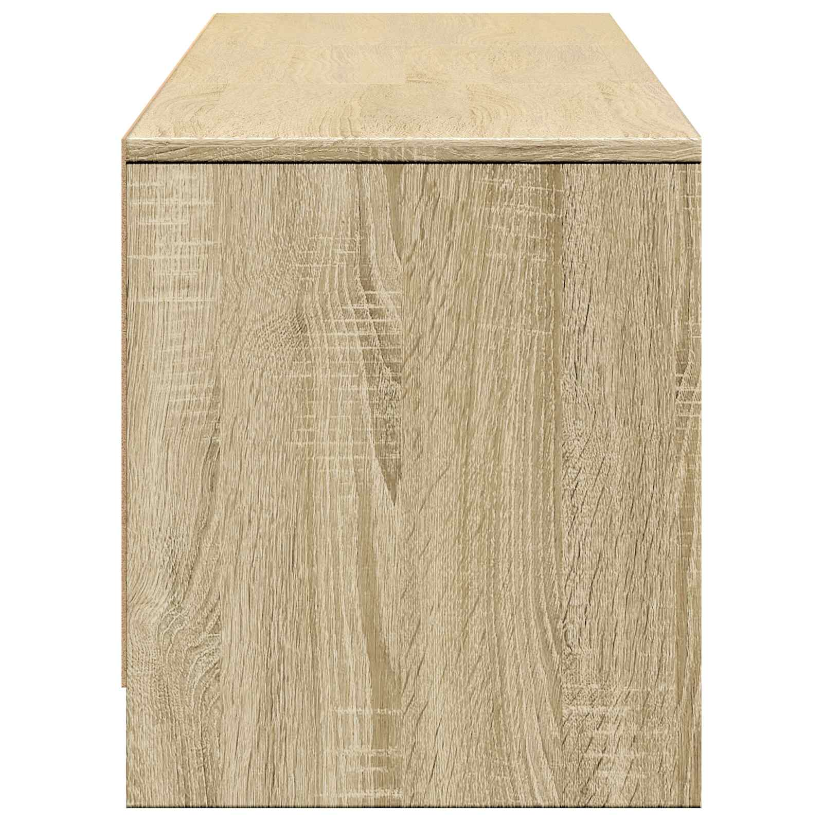 TV Cabinet with LED 165 x 34 x 40 cm Sonoma-Eiche Holzwerkstoff