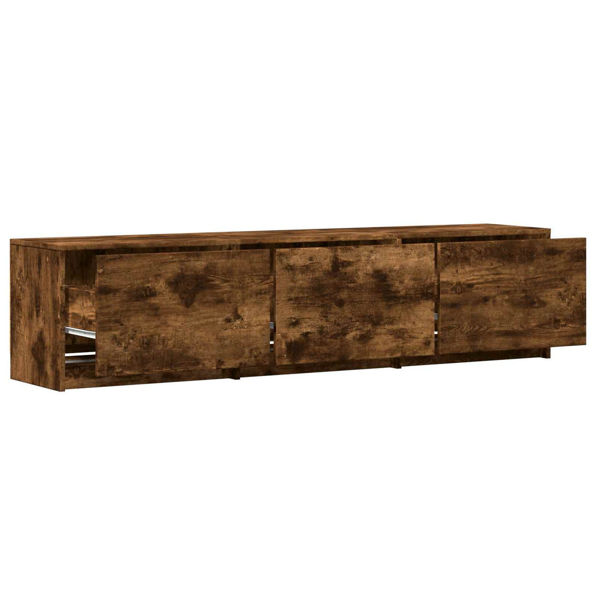 TV Cabinet with LED 165 x 34 x 40 cm Räuchereiche Holzwerkstoff