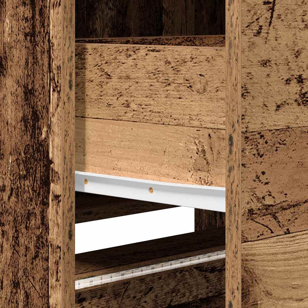 TV Cabinet with LED Altholz 165 x 34 x 40 cm Holzwerkstoff