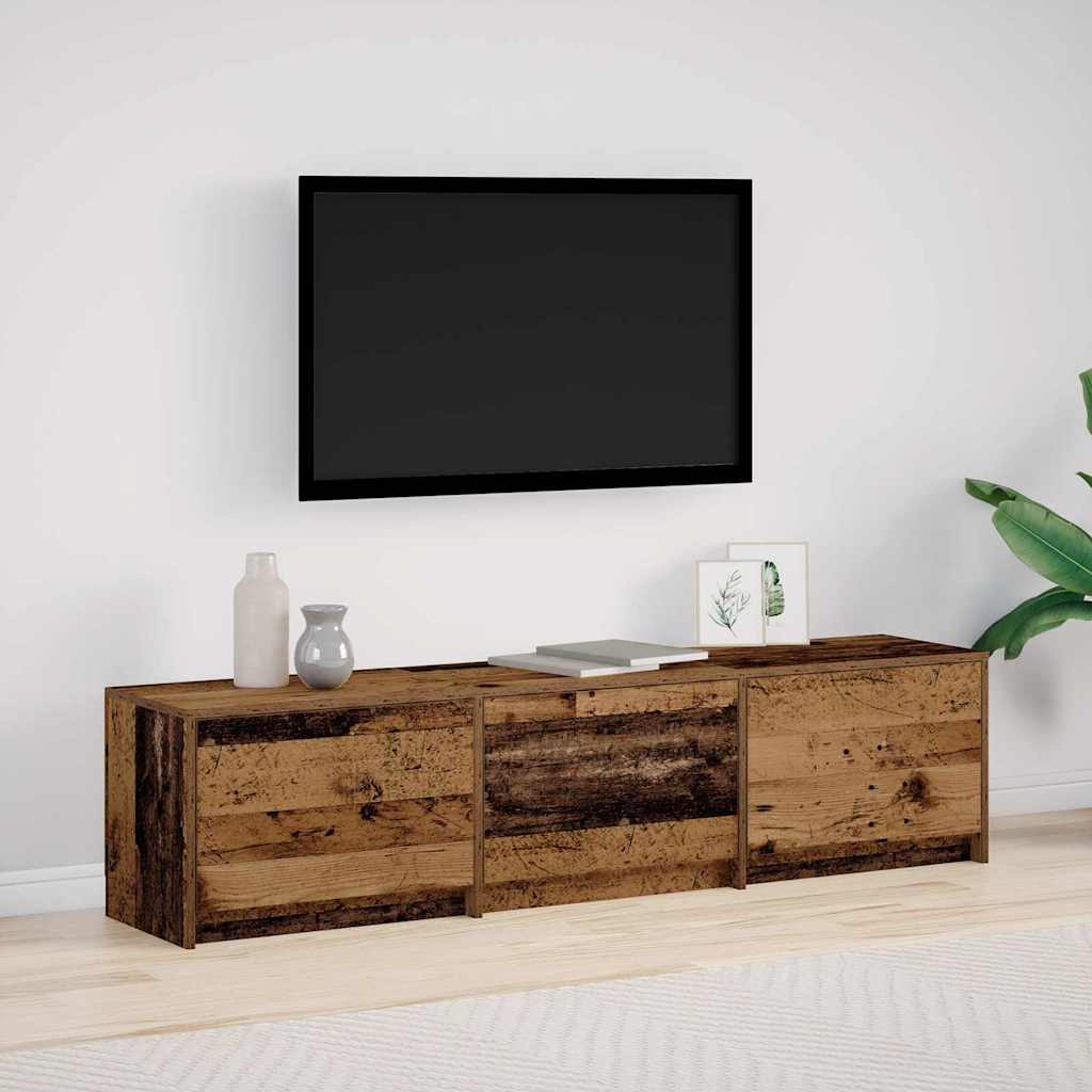 TV Cabinet with LED Altholz 165 x 34 x 40 cm Holzwerkstoff