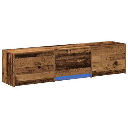 TV Cabinet with LED 165 x 34 x 40 cm Altholz Holzwerkstoff