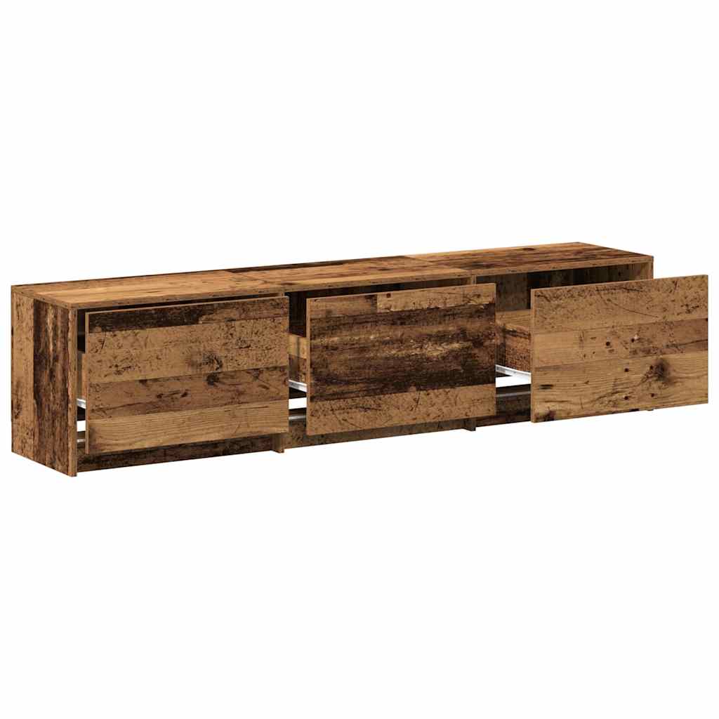 TV Cabinet with LED Altholz 165 x 34 x 40 cm Holzwerkstoff