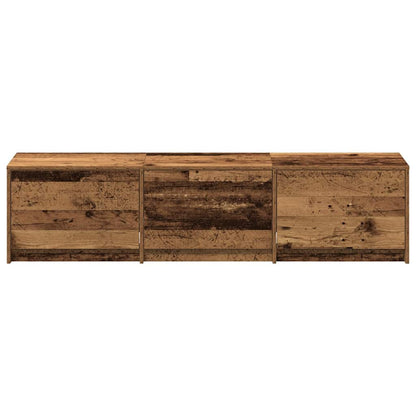 TV Cabinet with LED 165 x 34 x 40 cm Altholz Holzwerkstoff