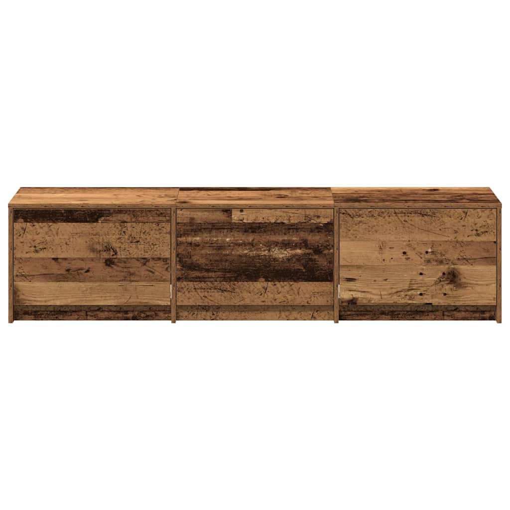 TV Cabinet with LED Altholz 165 x 34 x 40 cm Holzwerkstoff