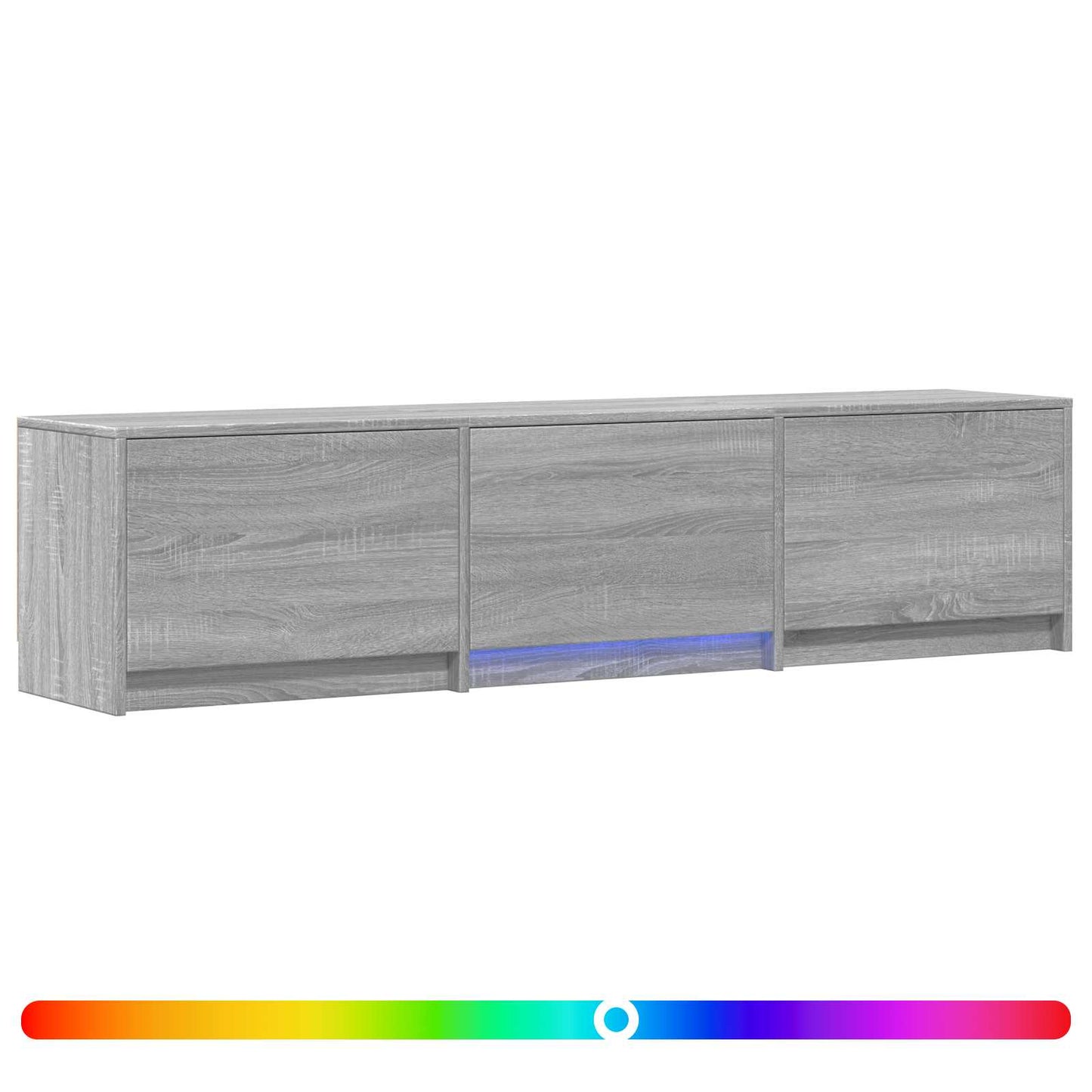 TV Cabinet with LED 165x34x40 cm Graues Sonoma Holzwerkstoff