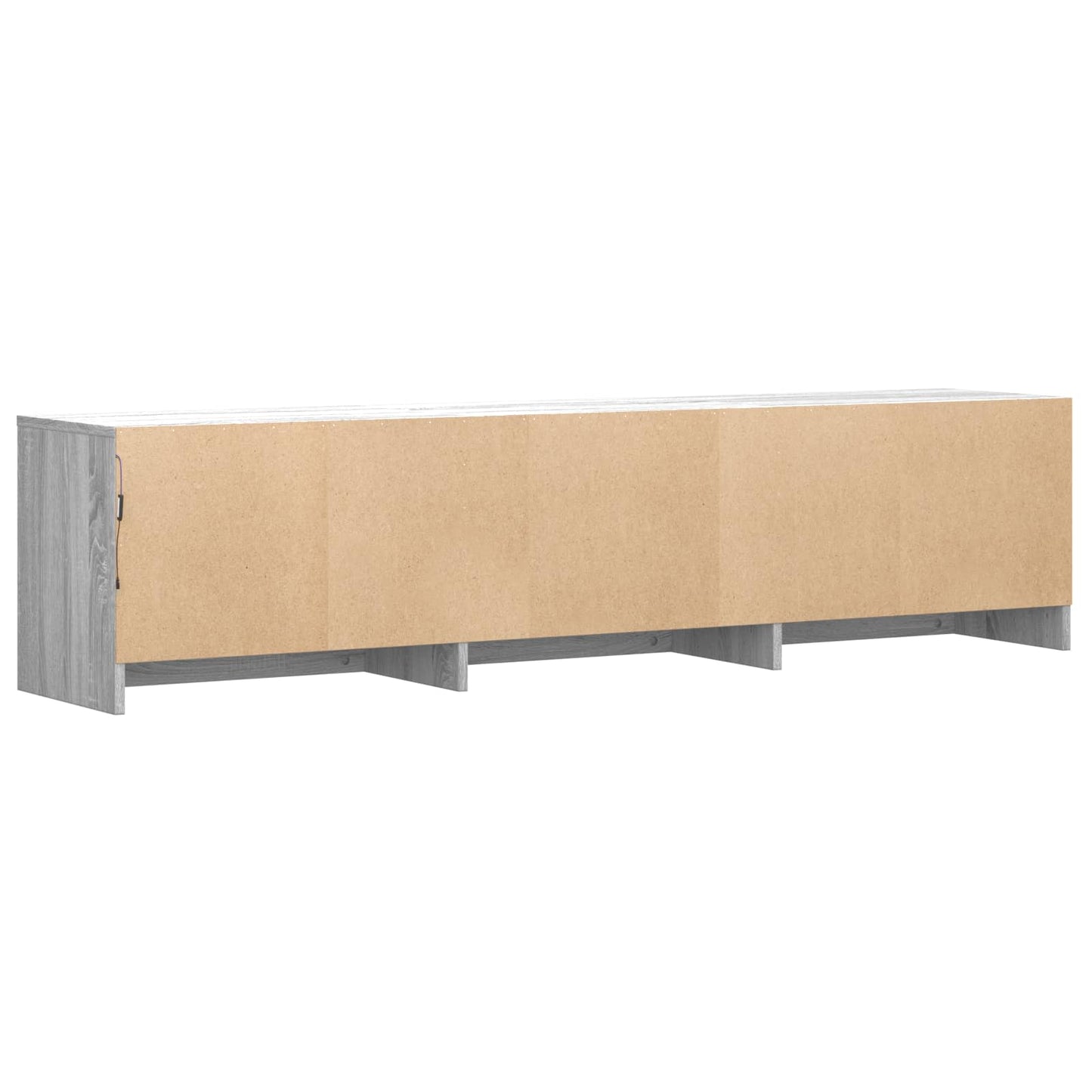 TV Cabinet with LED 165x34x40 cm Graues Sonoma Holzwerkstoff
