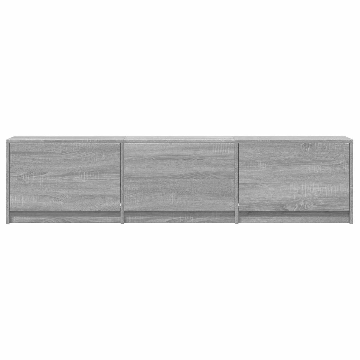 TV Cabinet with LED 165x34x40 cm Sonoma-Grau Holzwerkstoff