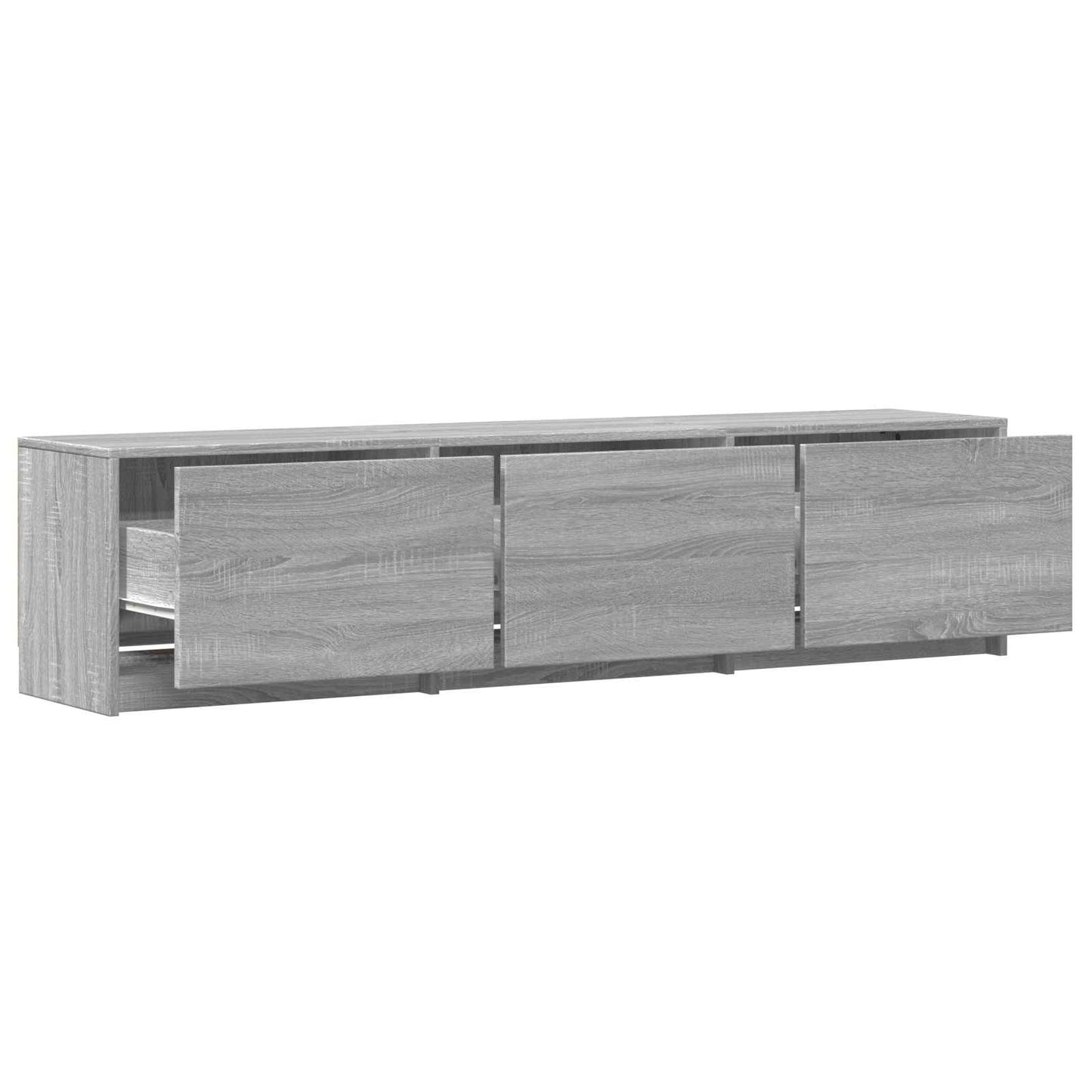 TV Cabinet with LED 165x34x40 cm Graues Sonoma Holzwerkstoff