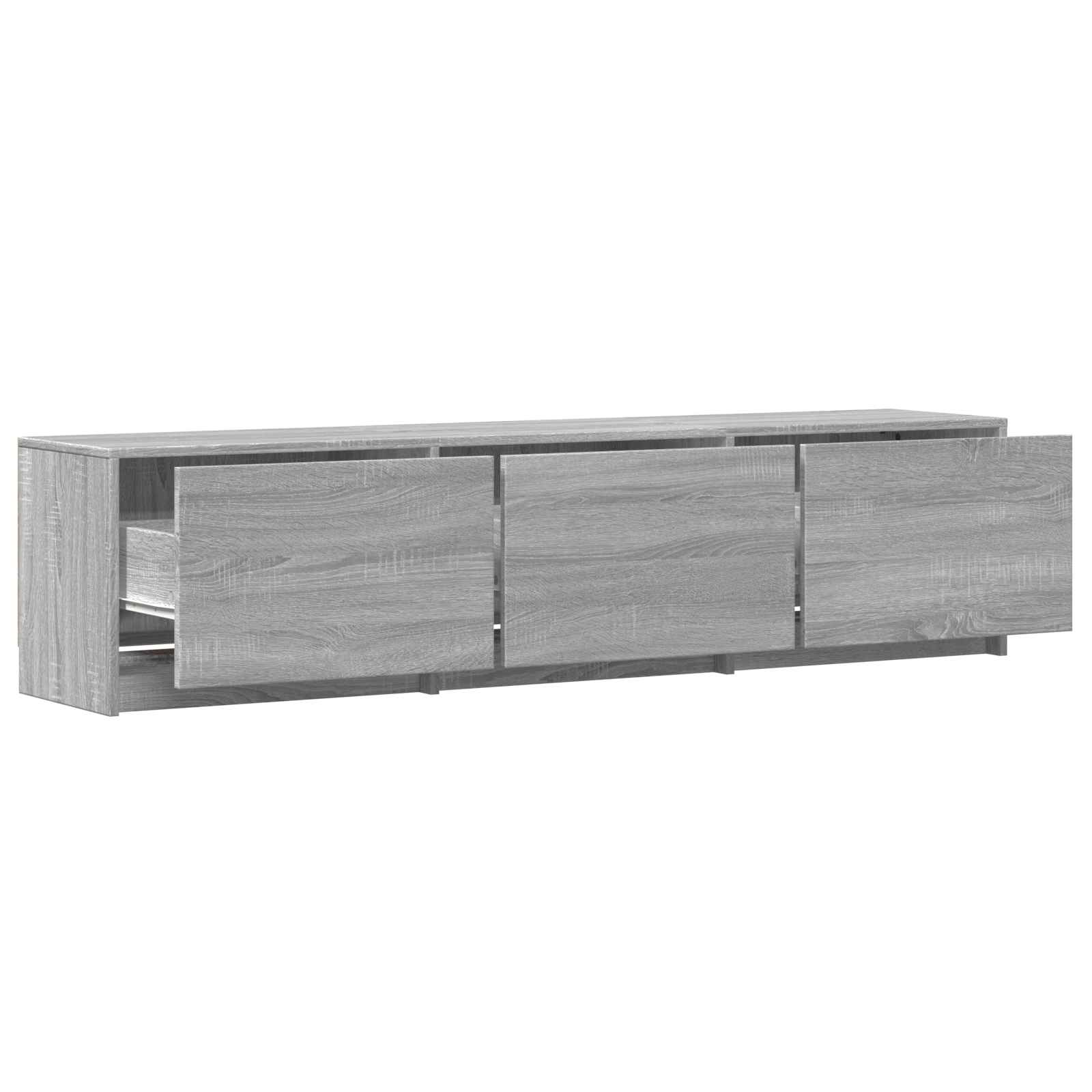 TV Cabinet with LED 165x34x40 cm Graues Sonoma Holzwerkstoff