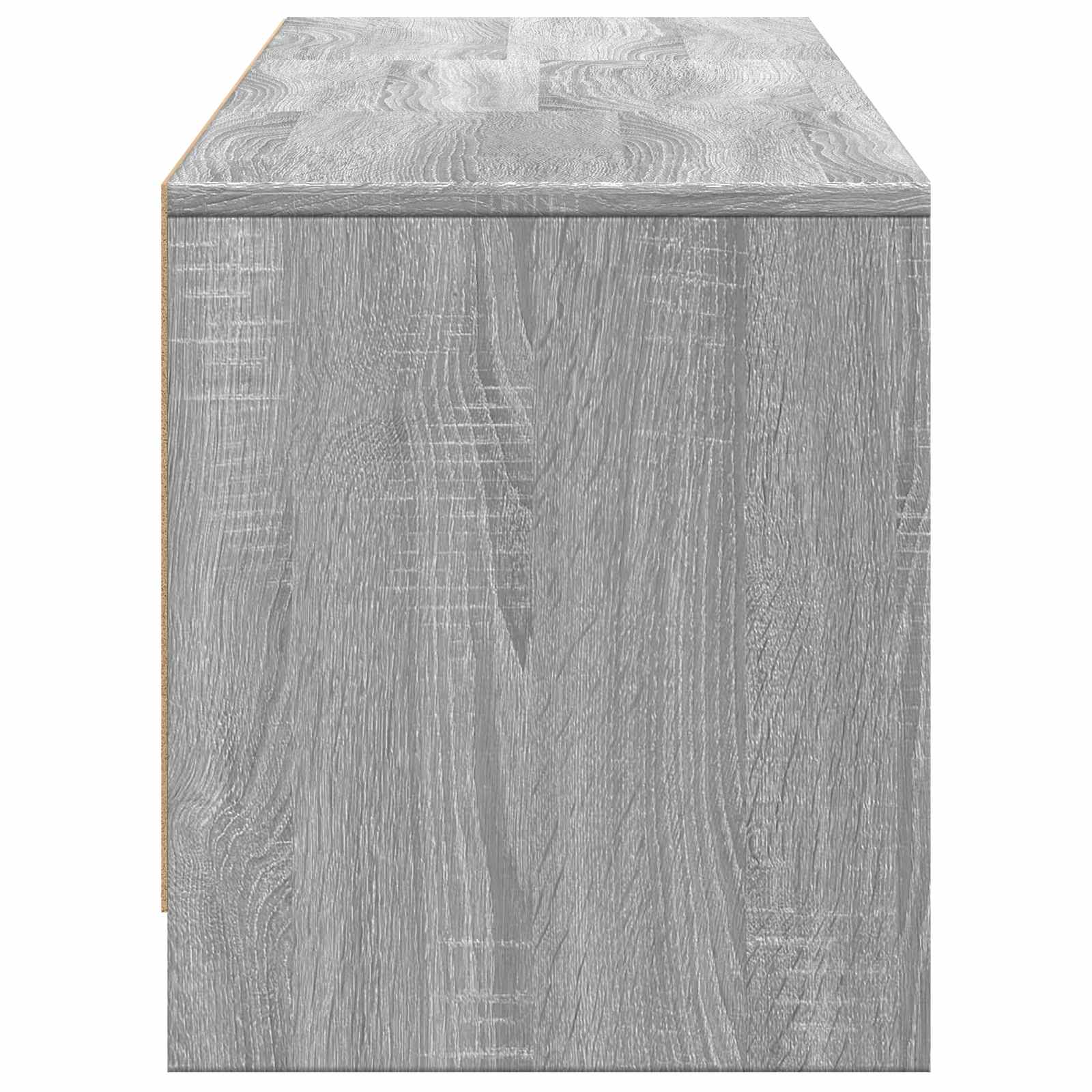 TV Cabinet with LED 165x34x40 cm Graues Sonoma Holzwerkstoff